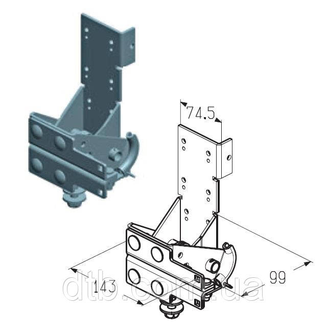 Кронштейн роликовый нижний Alutech RBI-40.110 - фото 1 - id-p878763250