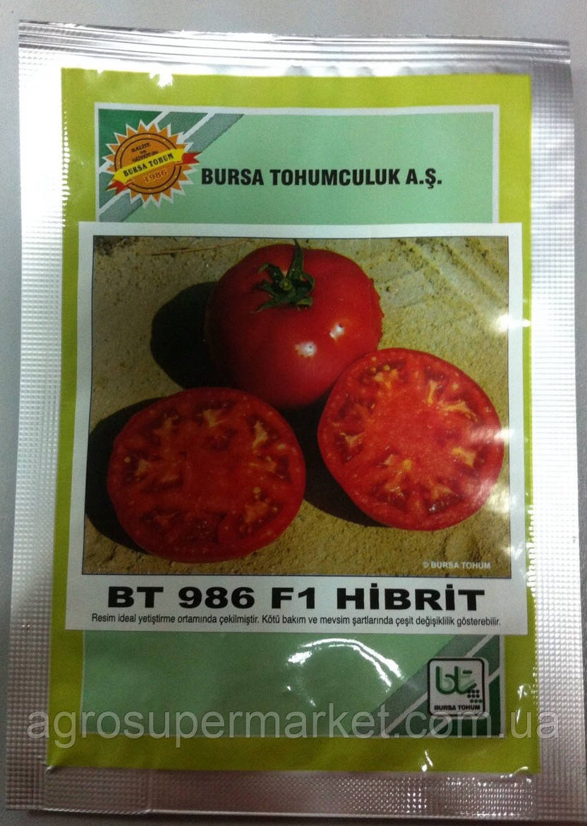 Насіння томату BT 986 F1, суперраній, 500 насіння BT TOHUM