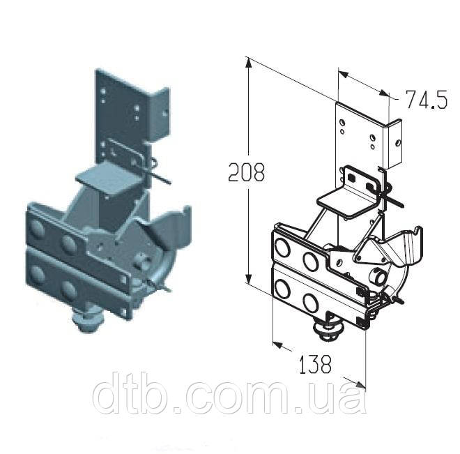 Кронштейн роликовий нижній Alutech RBI-40.120