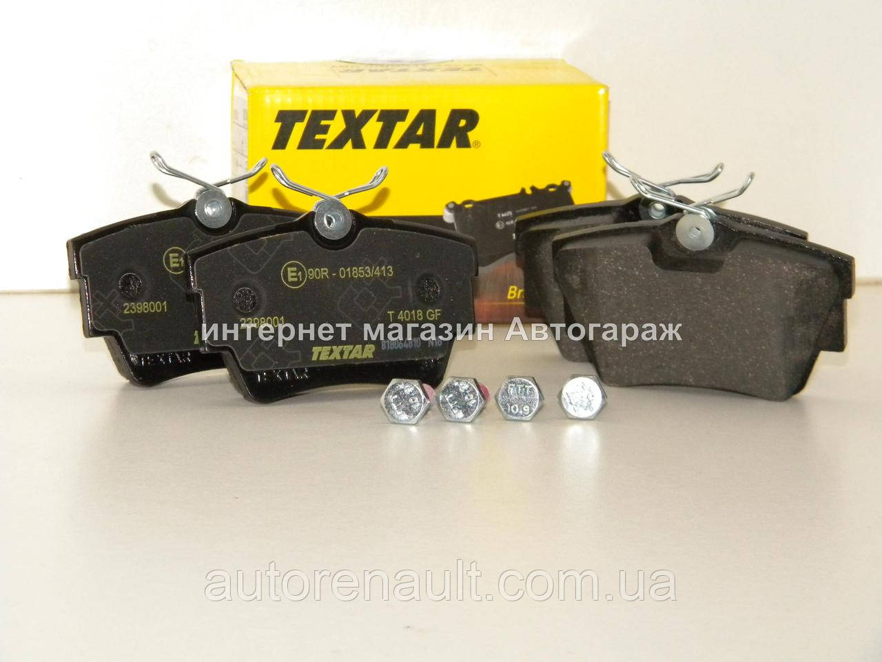 Гальмівні колодки задні на Рено Трафік III — TEXTAR (Німеччина) 2398001, фото 1
