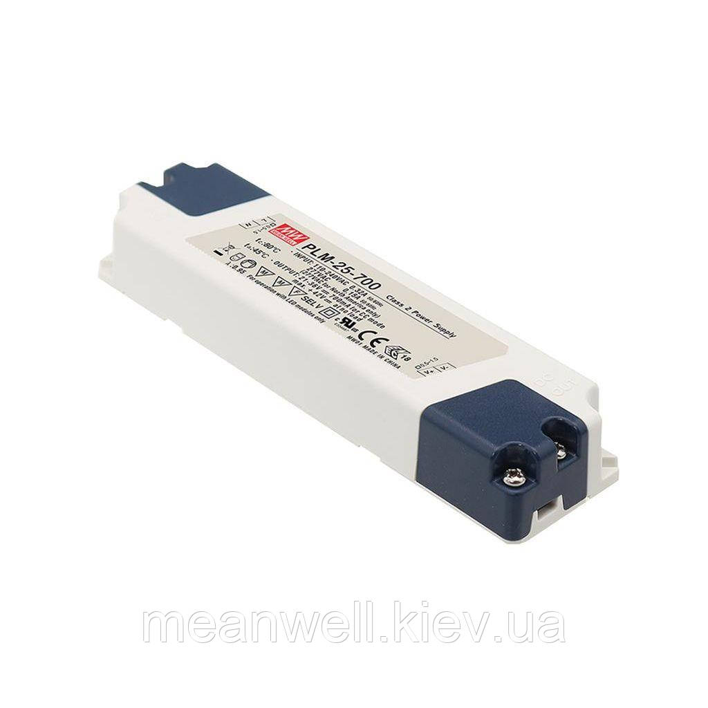 PLM-25-1050 LED драйвер Mean Well 28 Вт, 14 ~ 24 VDC, 1050 мА