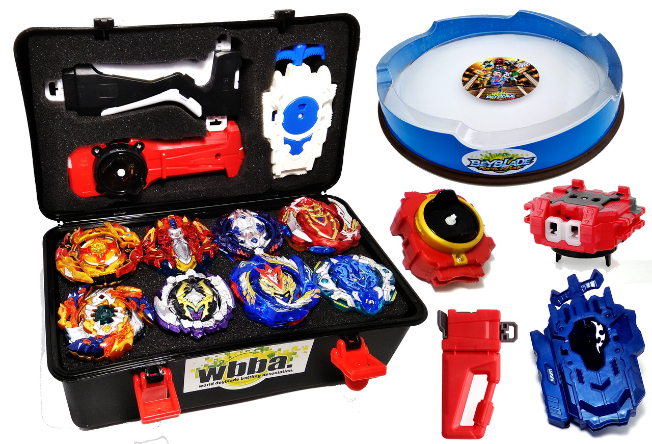 Набір Beyblade (Бейблейд) Бокс Серія ЧО-ЗЕТ: 8 Бейблейдів + 5 запусканням + 2 Лаунчера + Кейс + Арена