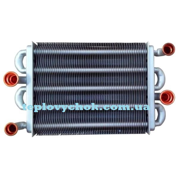 Теплообмінник бітермічний для котлів Ferroli Domiproject С 24, FerEasy С24, аналог 39837660, фото 1