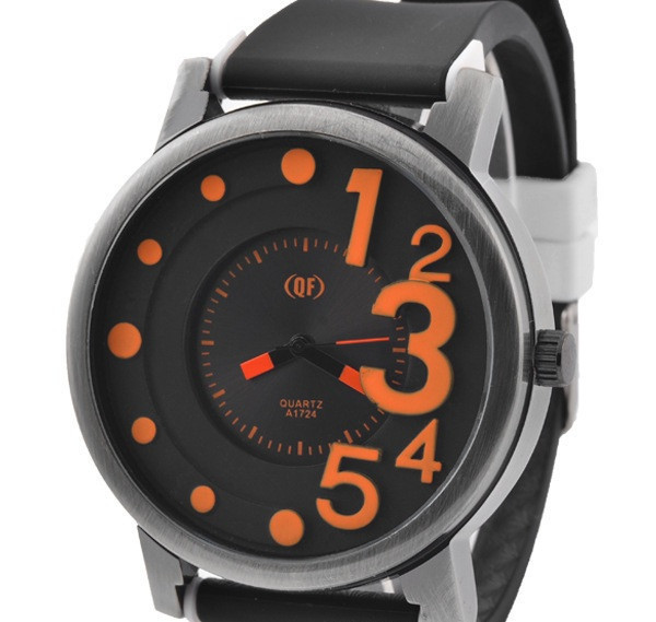 Годинник наручний QF number orange