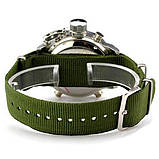 Годинник чоловічий наручний AMST Biden+фірмова коробка в подарунок nylon green-silver-black, фото 4