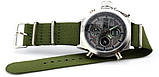 Годинник чоловічий наручний AMST Biden+фірмова коробка в подарунок nylon green-silver-black, фото 5
