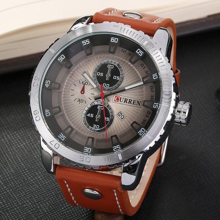 Годинник чоловічий Curren Denver light brown-silver