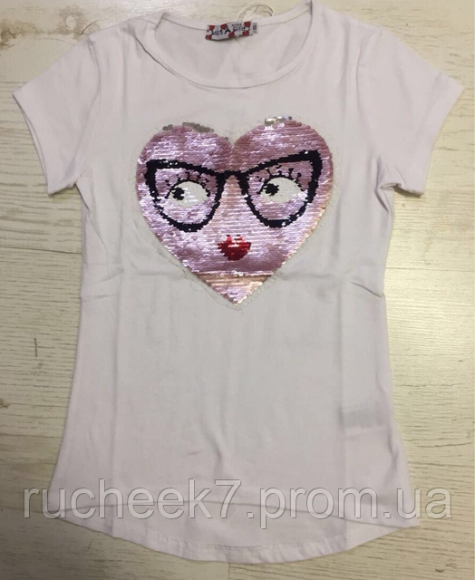 Футболка з паєтками для дівчинки р 5-6 років, Угорщина Miss Girl
