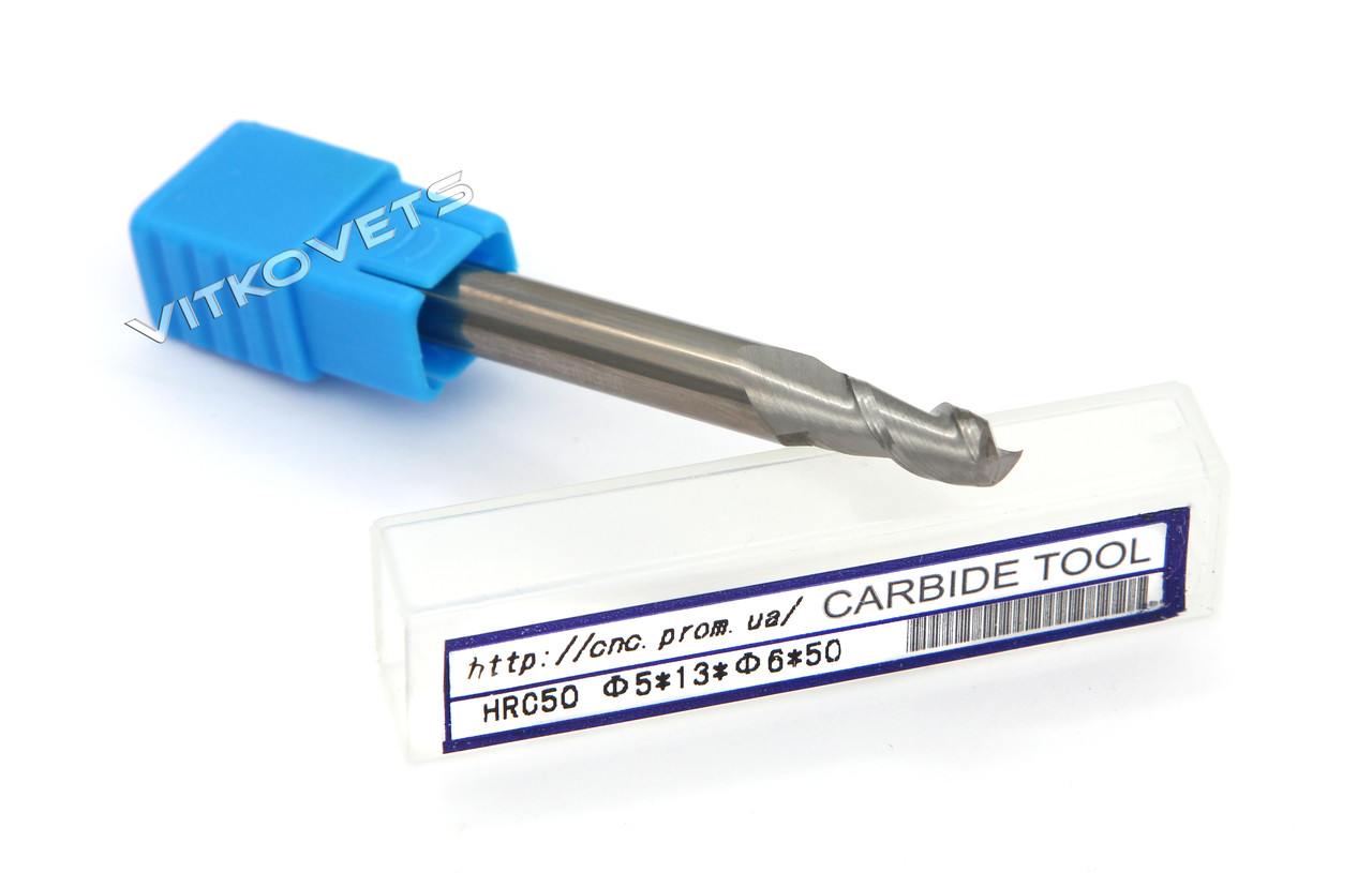 Фреза кінцева по алюмінію D5*13*D6*L50