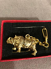 Брелок металевий Носоріг, захист від злодіїв та неприємностей у символах фен-шуй