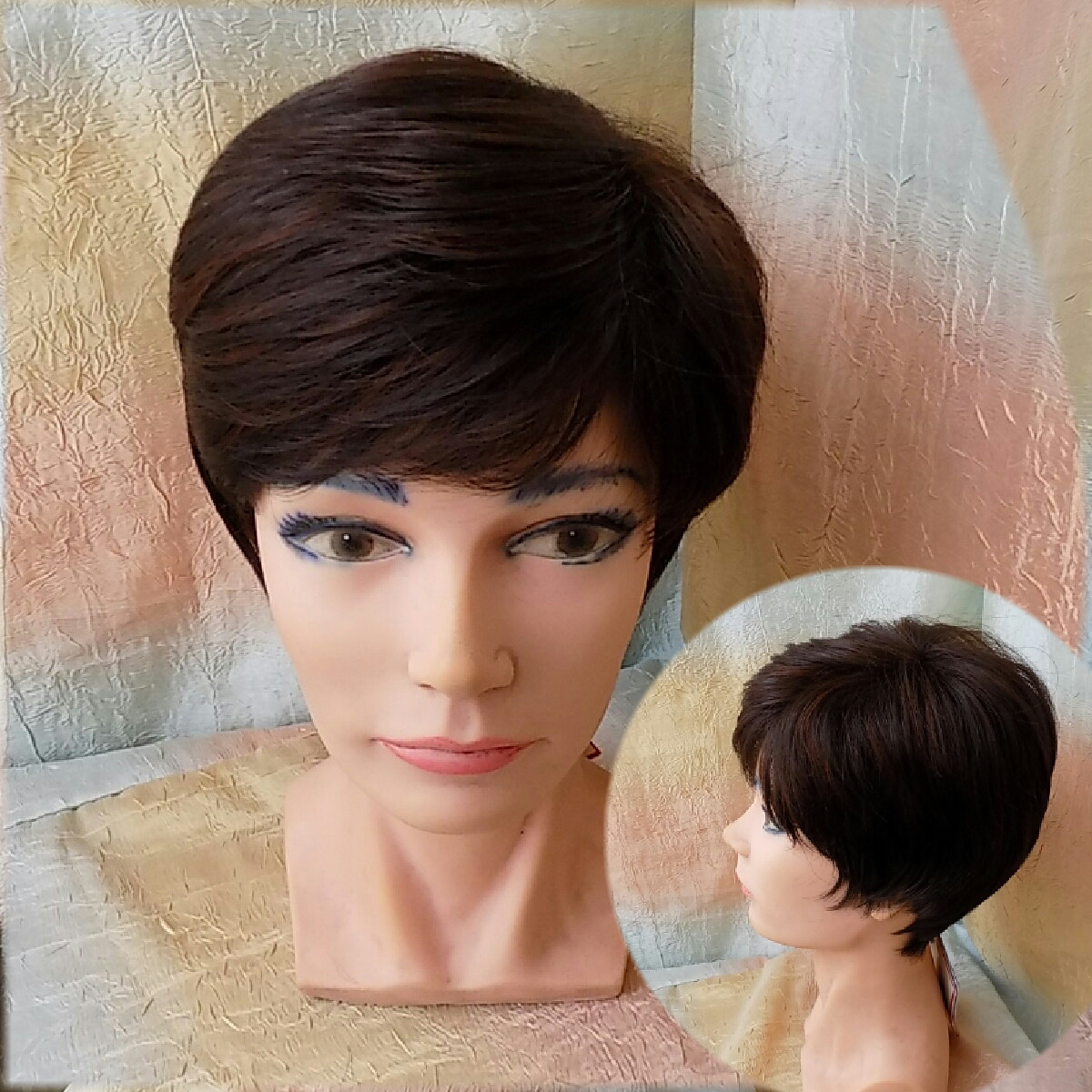 Коротка перука з термоволокна каштановий RG 9713-33, фото 1