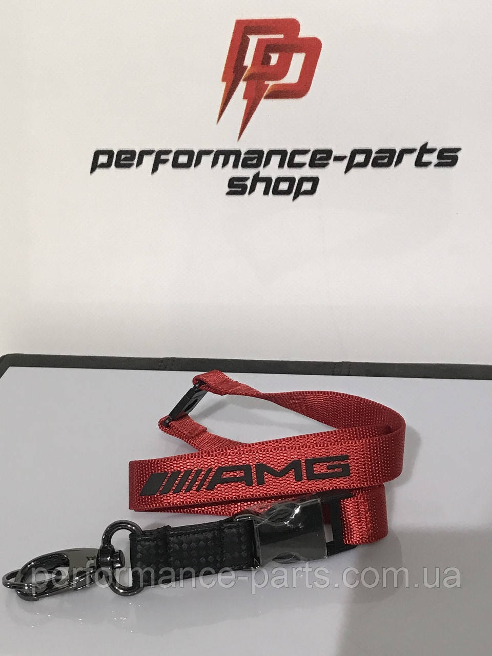 Брелок-стрічка з карабіном для ключів Mercedes-AMG Lanyard B66953852