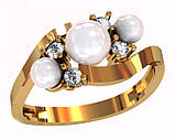 Кільце жіноче срібне Pearl Orion, фото 2