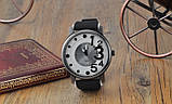 Годинник наручний QF number black-white, фото 3