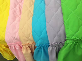 Покривало на дитяче ліжко з однією рюшею, габардин