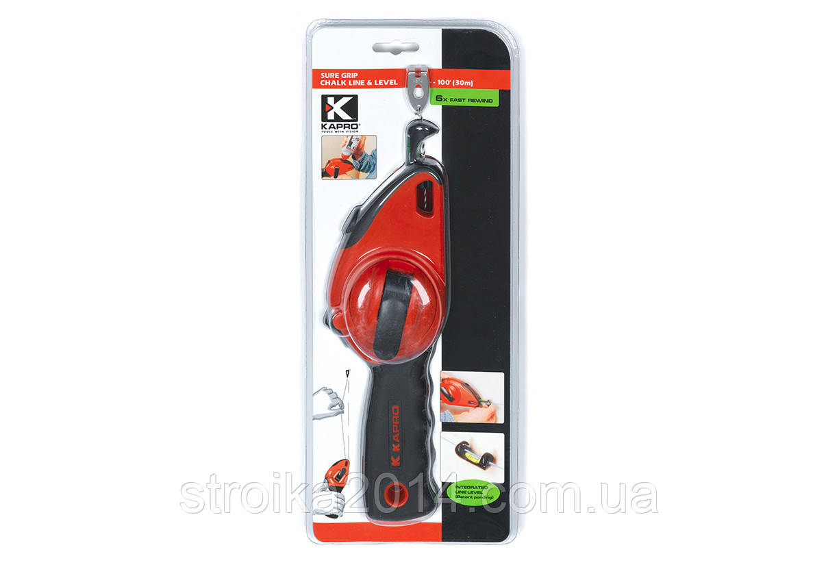 Разметочный шнур с уровнем 30м, Sure grip KAPRO (214kr) - фото 2 - id-p878980207