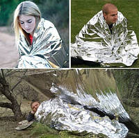 Рятувальникна термоковдра покривало з фольги Emergency 160*210 см