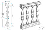 Балюстрада ФБ-7 h940 мм., фото 3