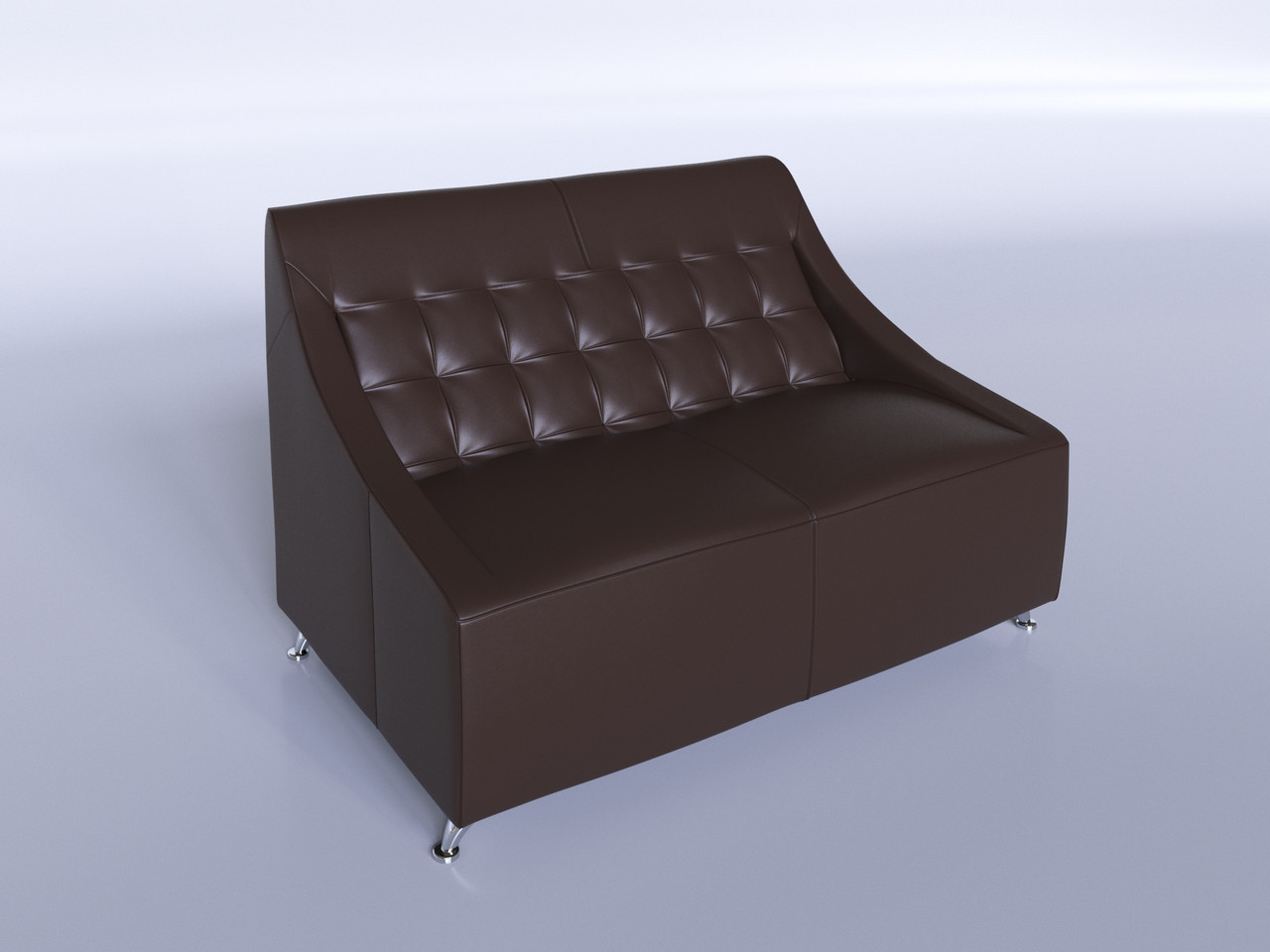 Офисный диван "Полис" коричневый - фото 1 - id-p879014176