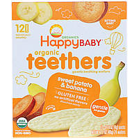 Happy Family Organics, Органические прорезыватели, мягкие вафли для прорезывания зубов