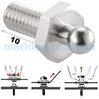 Відповідна частина з гвинтом і гайкою, TENAX, для кнопки тентовою.