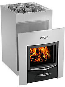 Дровяна піч для лазні та сауни Harvia 22 Duo steel