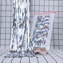 Дощик для фотозони з голограмою 3 м на 1 м сріблястий