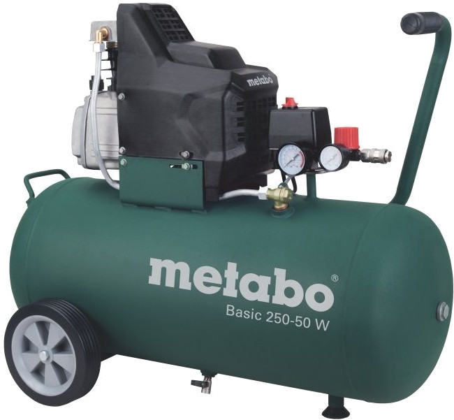 Компрессор Metabo Basic 250-50 W маслянный одноцилиндровый, фото 1