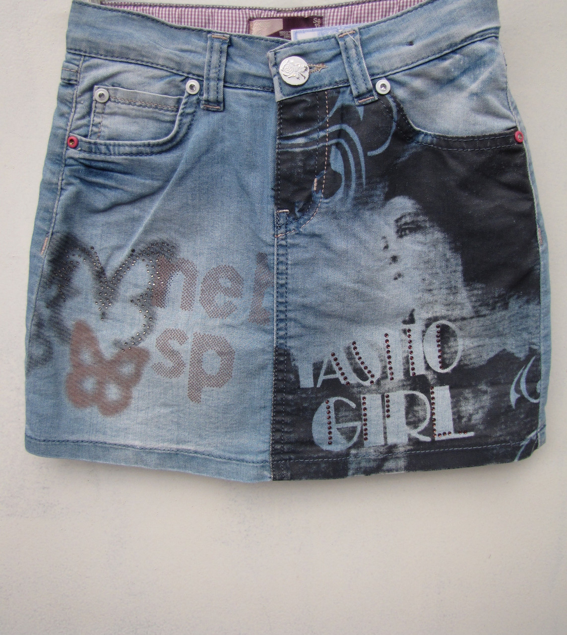Модная джинсовая юбка для девочек 116,122,128,140 роста - фото 1 - id-p79856869