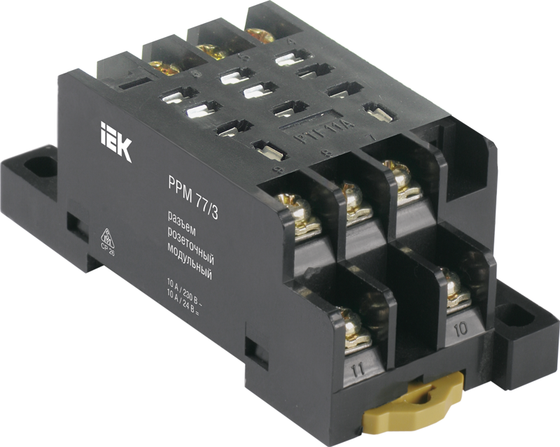 Роз'єм РРМ78/4 (PYF14A) для РЕК78/4(MY4) модульний IEK, фото 1