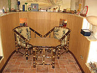 Мебель из бамбука-два кресла и столик.