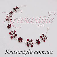 Тіара " Червоні квіти"