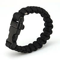 Браслет виживання Paracord black