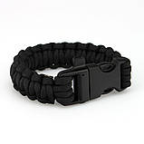 Браслет виживання Paracord black, фото 4