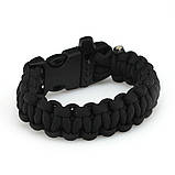 Браслет виживання Paracord black, фото 7