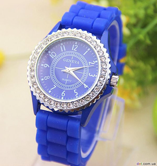 Годинник жіночий Geneva Crystal blue (синій), фото 1