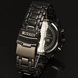 Годинник чоловічий Curren Granit black-gold-white, фото 2