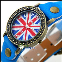 Годинник жіночий наручний BRITISH FLAG light blue (блакитний)