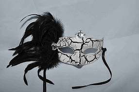 Маска карнавальна чорно-біла