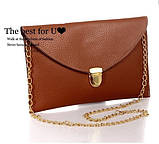 Клатч-конверт сумочка Vega dark Brown, фото 2