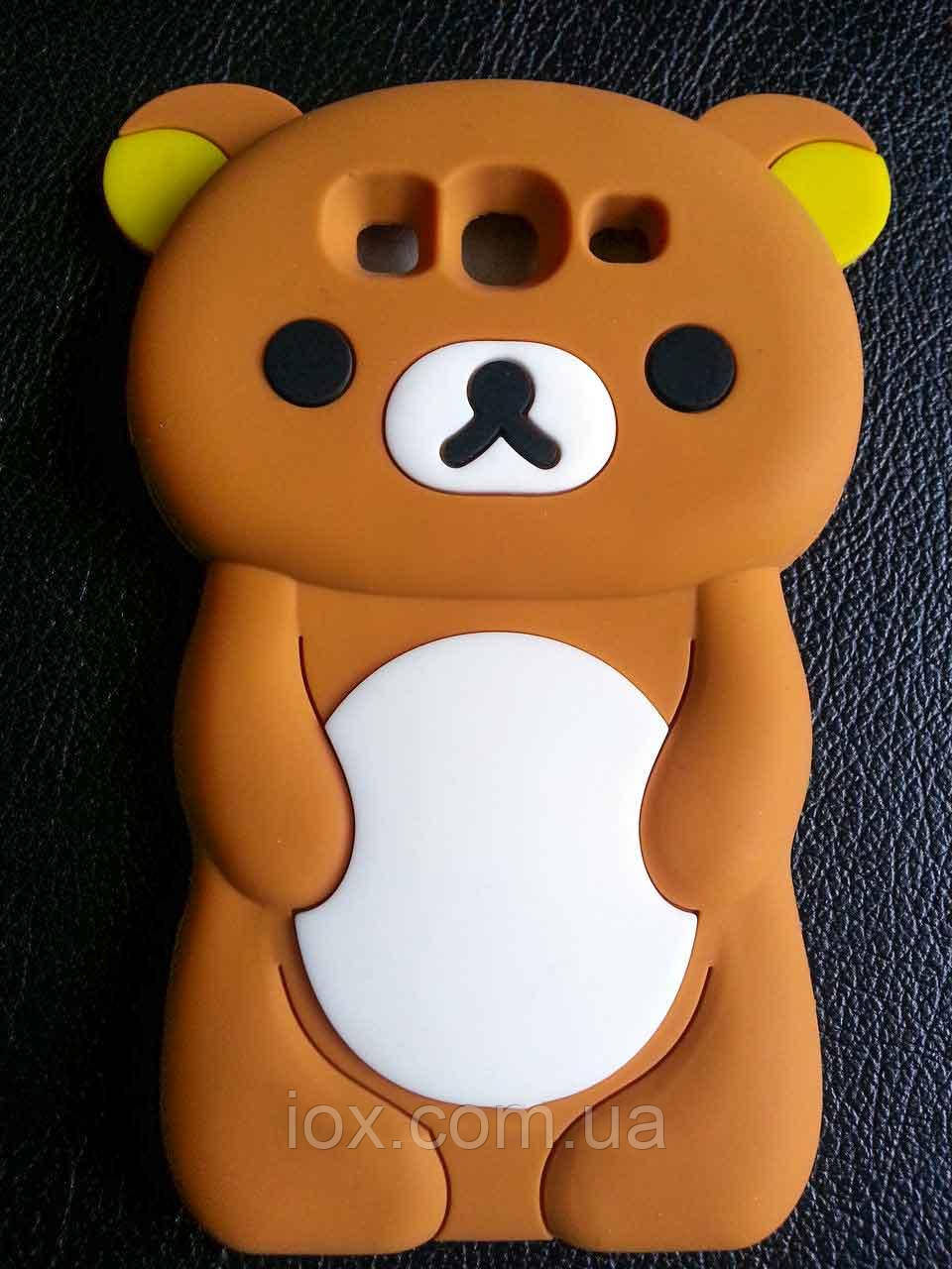 Коричневий силіконовий чохол "Ведмедик" Samsung Galaxy S3/S3 duos