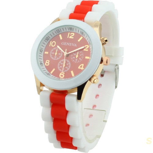 Годинник жіночий наручний Geneva Multicolor red (червоний)
