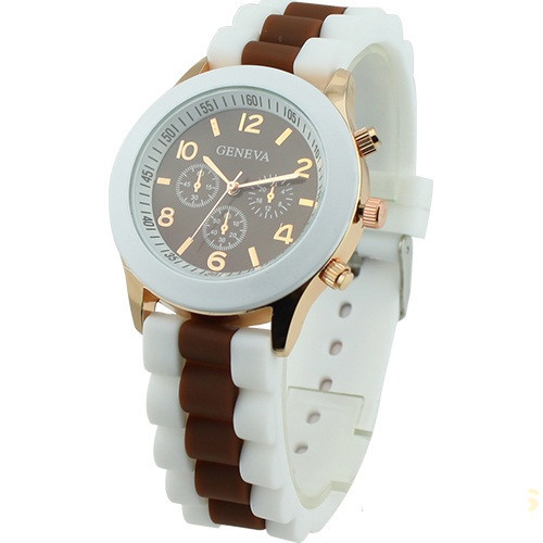 Годинник жіночий наручний Geneva Multicolor brown (коричневий), фото 1