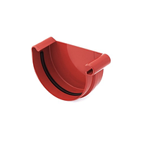 Заглушка ринви 125мм, права, Червоний RAL 3011