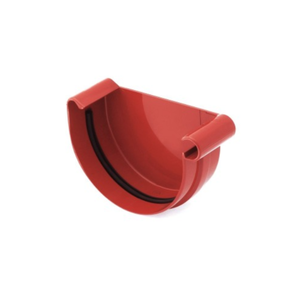 Заглушка ринви 125мм, права, Червоний RAL 3011