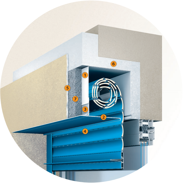 Конструкция встроенного короба роллет Конструкция встроенного короба роллет