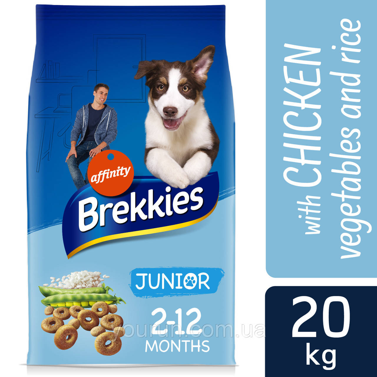 Brekkies (Бреккис) Dog Junior корм для цуценят з кальцієм і вітамінами 20кг
