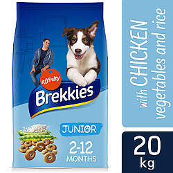 Brekkies (Бреккис) Dog Junior корм для цуценят з кальцієм і вітамінами 20кг