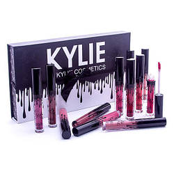 Набір рідких матових помад Kylie By Kylie Cosmetics 12 шт. з бантом