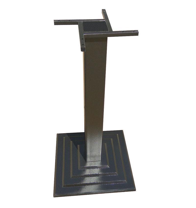 Основа опори барного столу Ле Ман чавунна 400х400 мм, висота 1100 мм, колір чорний, для бару, кафе, ресторану, фото 1